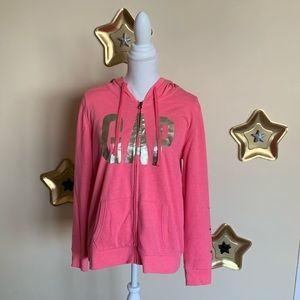 Gap pink and gold zip up great condition